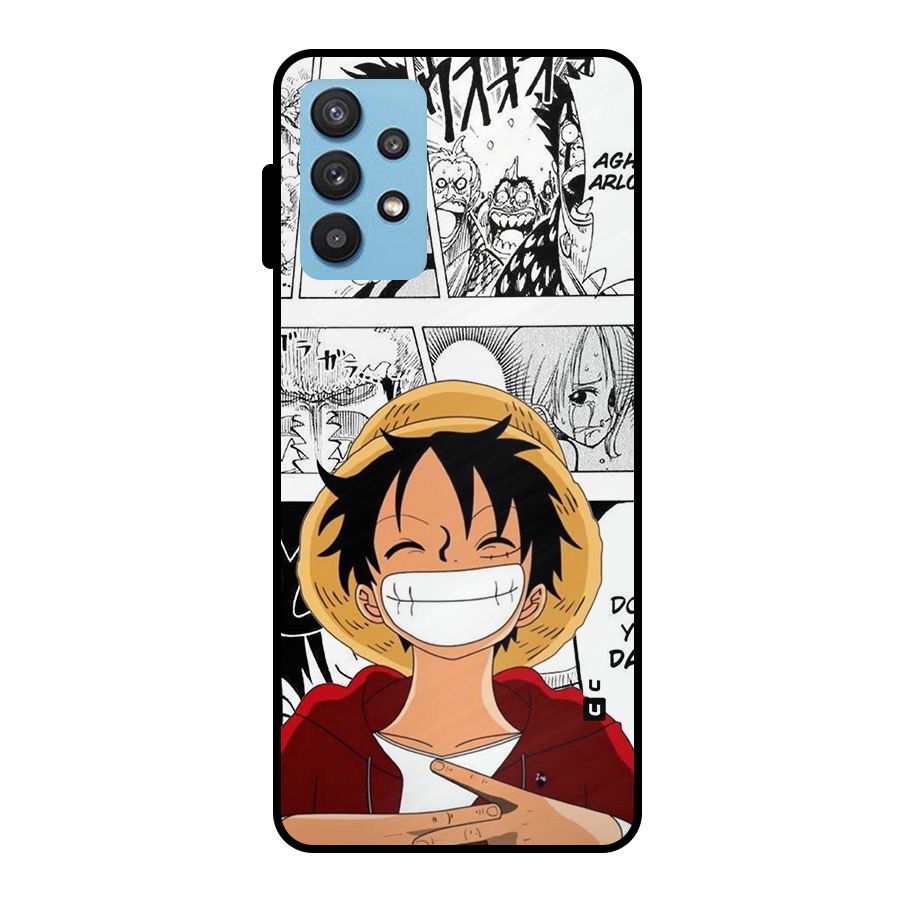Manga Style Luffy Metal Back Case for Galaxy M32 5G