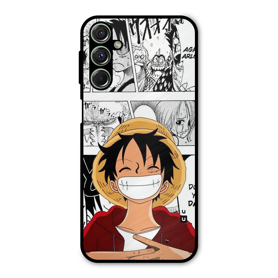 Manga Style Luffy Metal Back Case for Galaxy M34