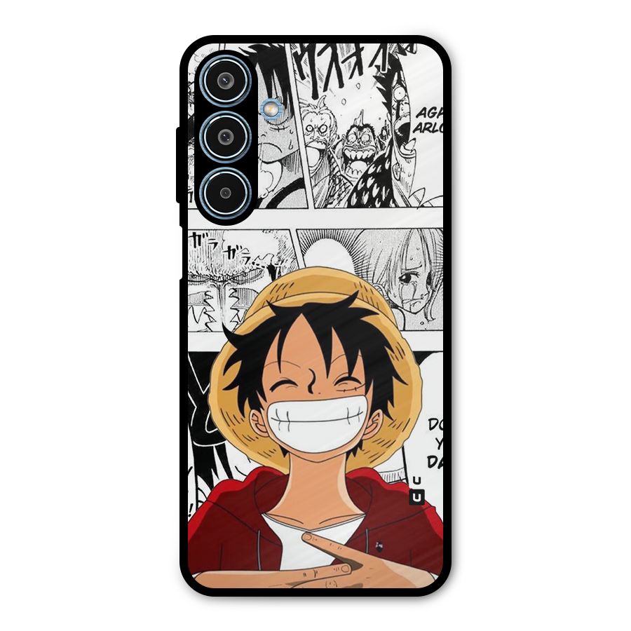 Manga Style Luffy Metal Back Case for Galaxy M35