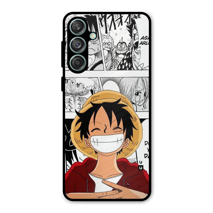 Manga Style Luffy Metal Back Case for Galaxy M55 5G