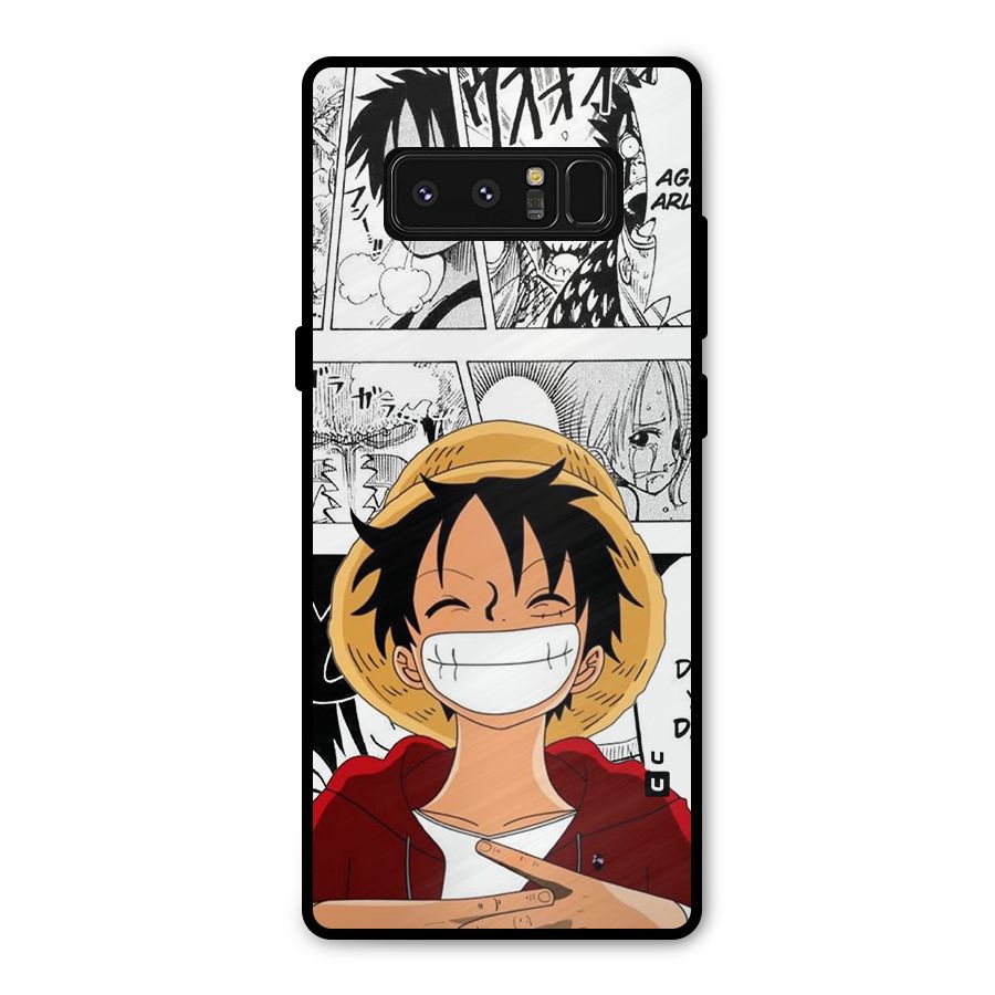 Manga Style Luffy Metal Back Case for Galaxy Note 8