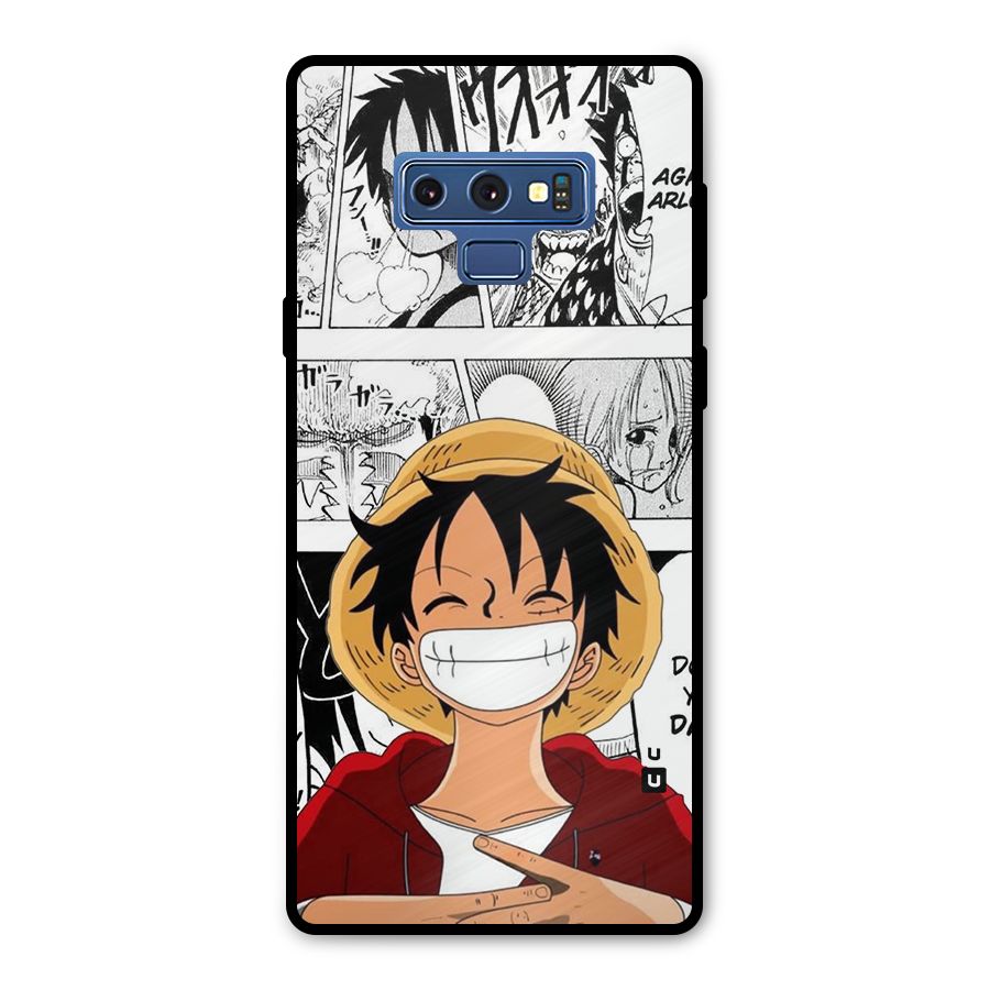 Manga Style Luffy Metal Back Case for Galaxy Note 9
