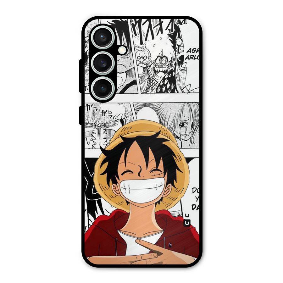Manga Style Luffy Metal Back Case for Galaxy S23 FE
