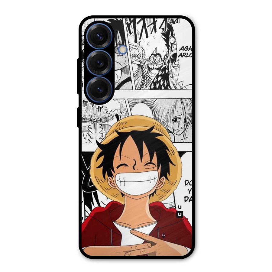 Manga Style Luffy Metal Back Case for Galaxy S25