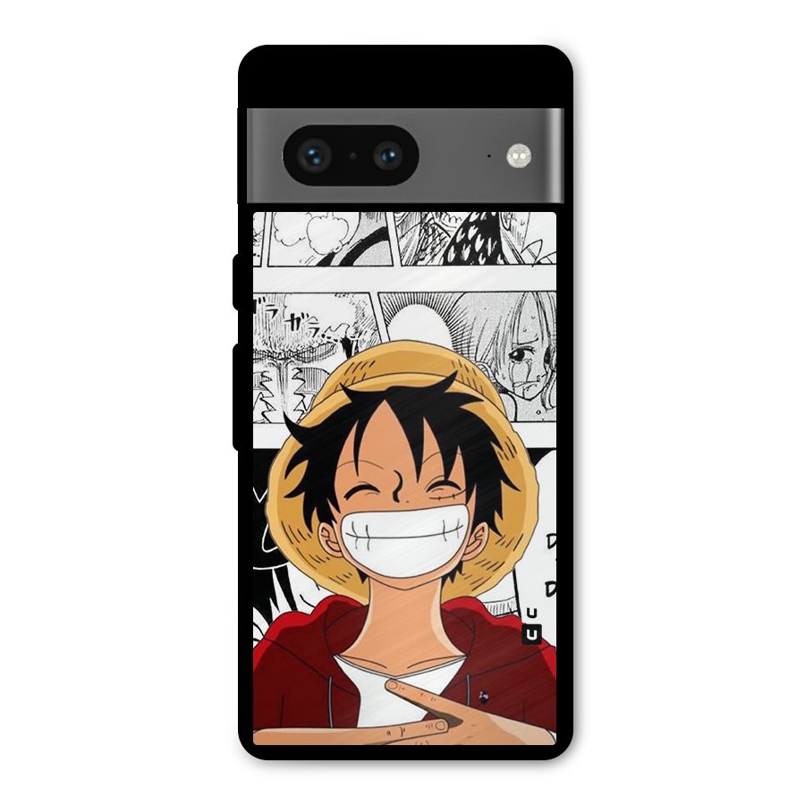 Manga Style Luffy Metal Back Case for Google Pixel 7