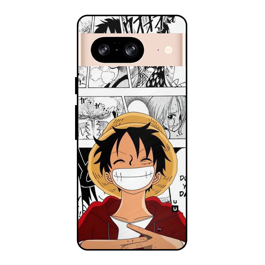 Manga Style Luffy Metal Back Case for Google Pixel 8