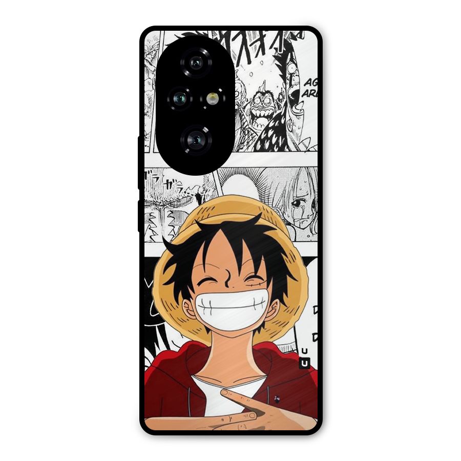 Manga Style Luffy Metal Back Case for Honor 200 Pro