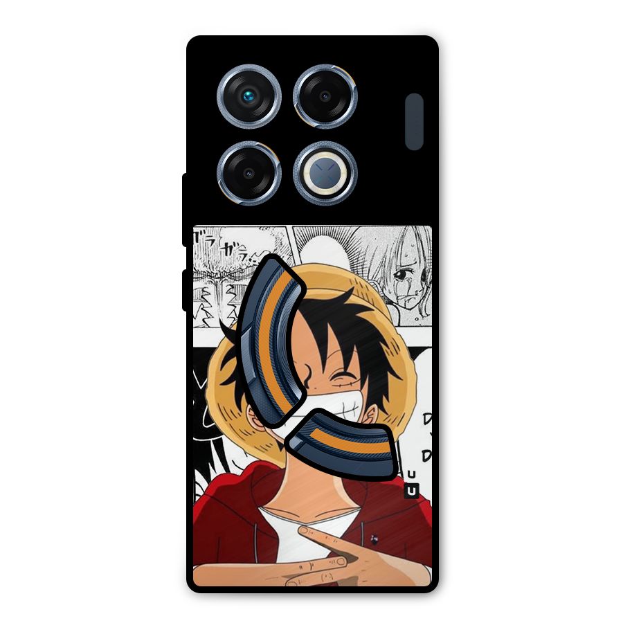 Manga Style Luffy Metal Back Case for Infinix GT 20 Pro