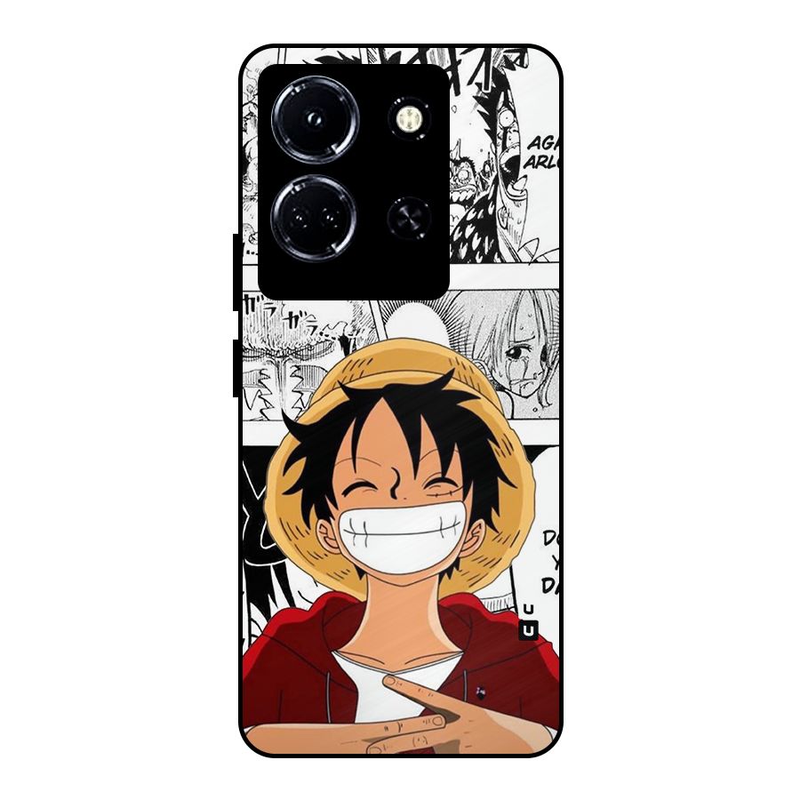 Manga Style Luffy Metal Back Case for Infinix Note 30 5G