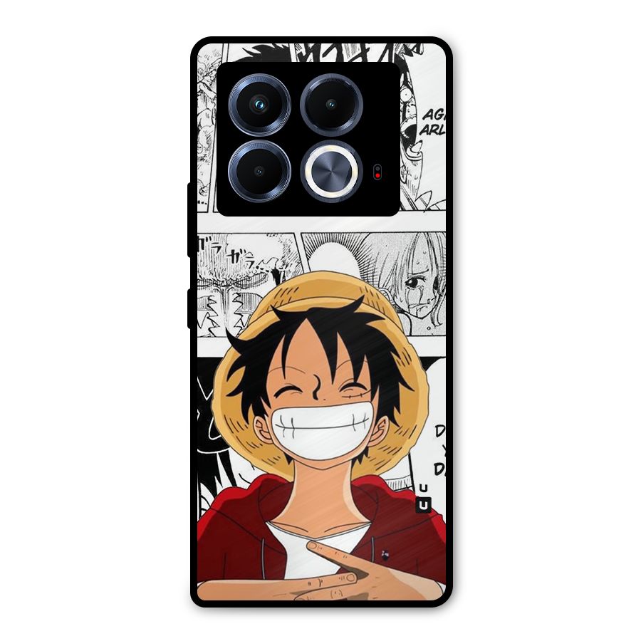 Manga Style Luffy Metal Back Case for Infinix Note 40 5G