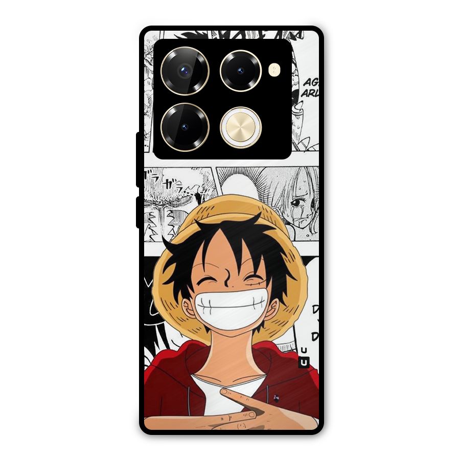 Manga Style Luffy Metal Back Case for Infinix Note 40 Pro Plus