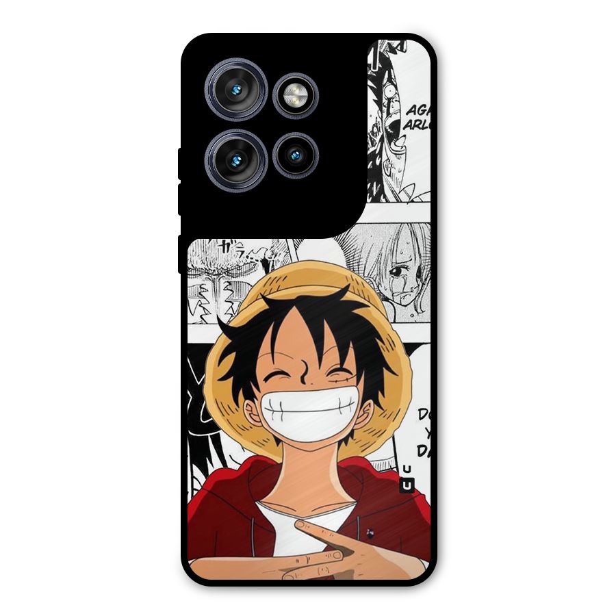 Manga Style Luffy Metal Back Case for Motorola Edge 50 Neo