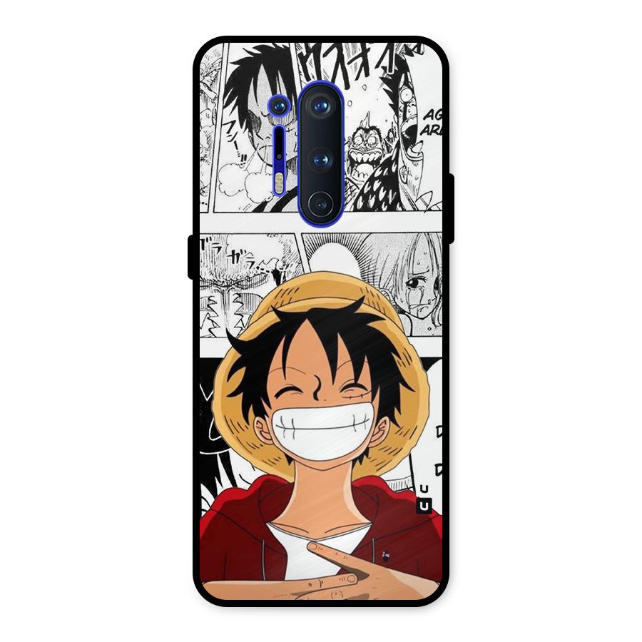 Manga Style Luffy Metal Back Case for OnePlus 8 Pro