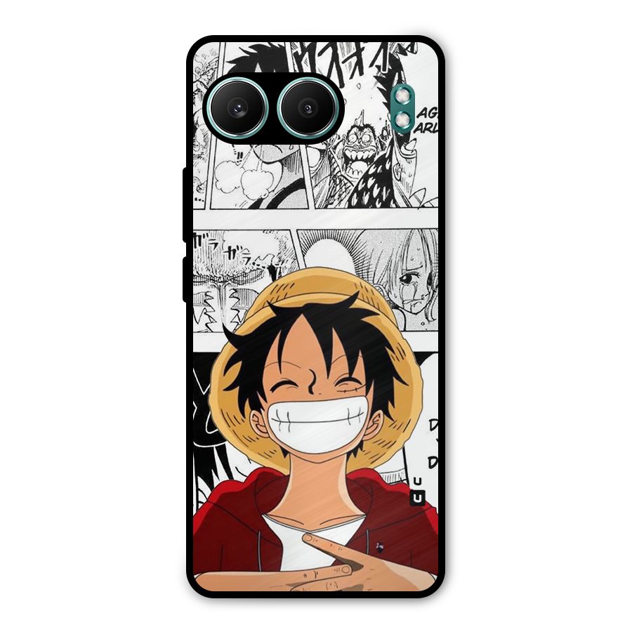 Manga Style Luffy Metal Back Case for OnePlus Nord 4