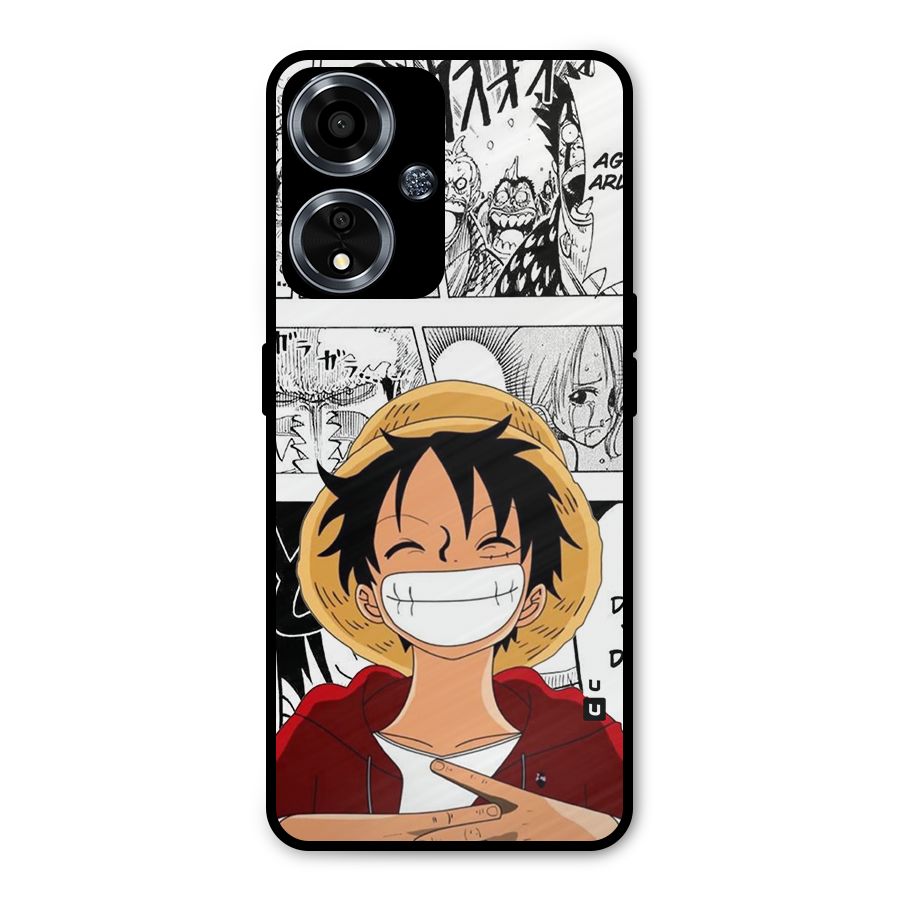 Manga Style Luffy Metal Back Case for Oppo A59