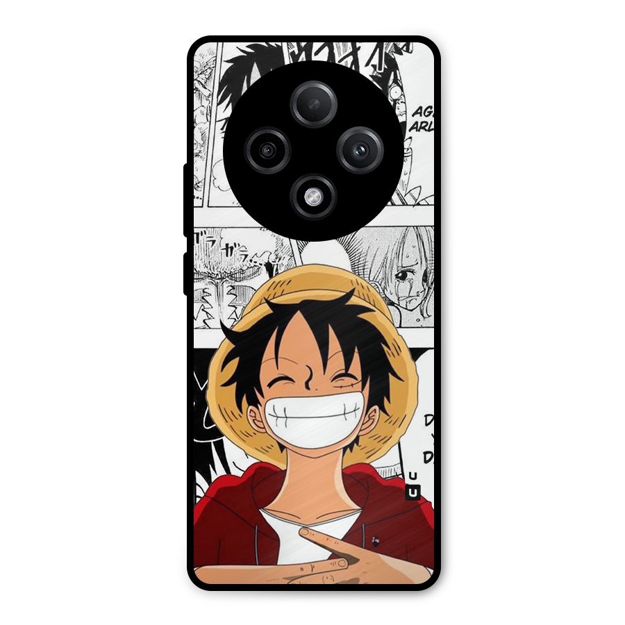 Manga Style Luffy Metal Back Case for Oppo F27 Pro Plus
