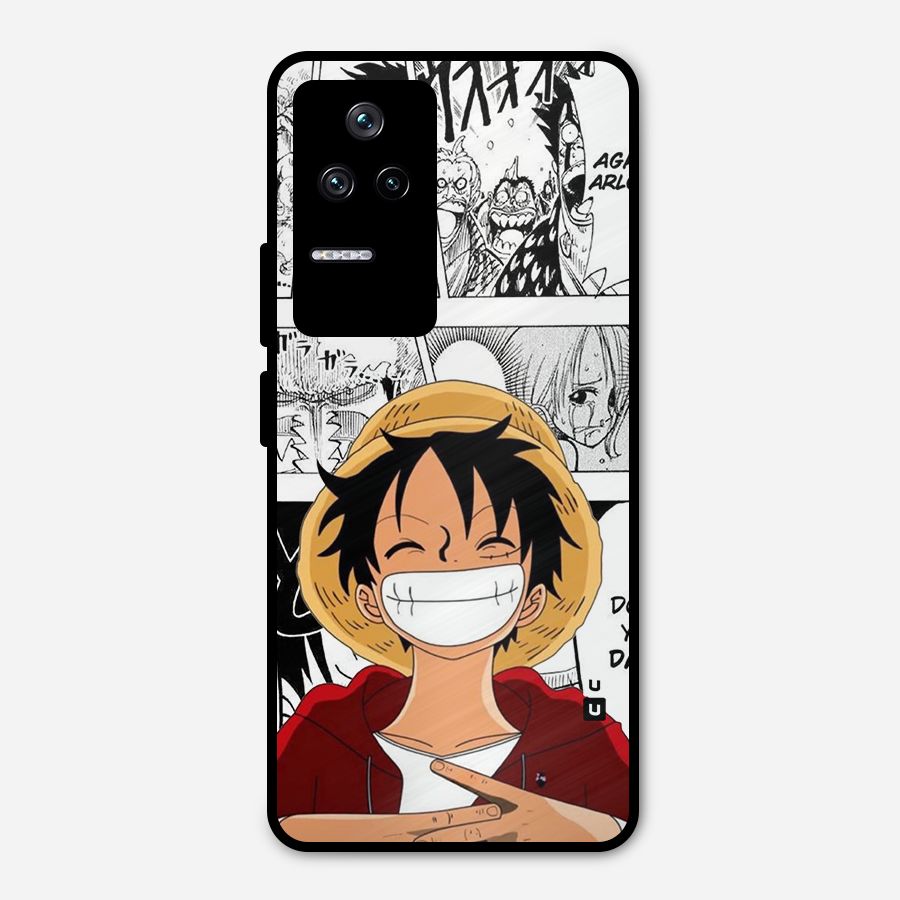 Manga Style Luffy Metal Back Case for Poco F4 5G