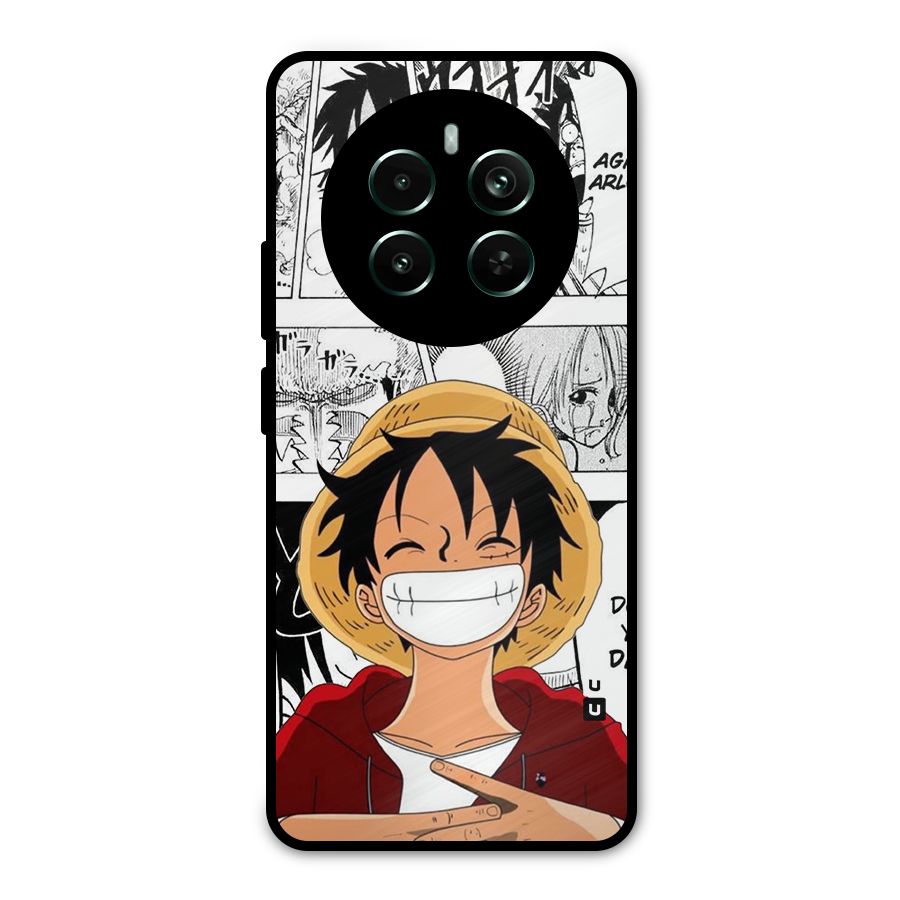 Manga Style Luffy Metal Back Case for Realme 12 Plus