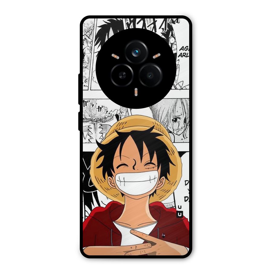 Manga Style Luffy Metal Back Case for Realme 14 Pro