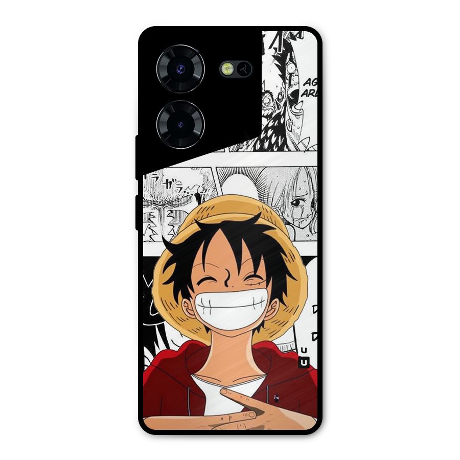 Manga Style Luffy Metal Back Case for Tecno Pova 5 Pro 5G