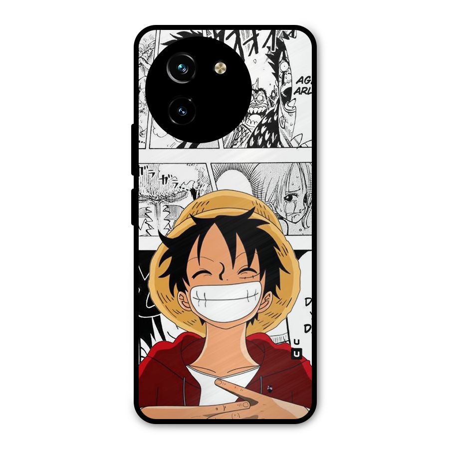 Manga Style Luffy Metal Back Case for Vivo T3x