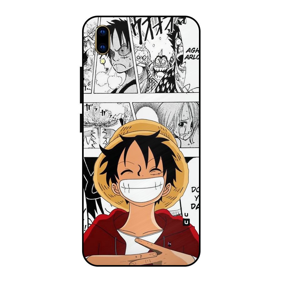 Manga Style Luffy Metal Back Case for Vivo V11 Pro