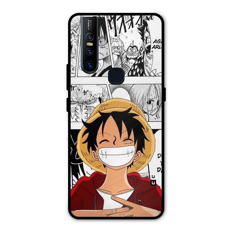 Manga Style Luffy Metal Back Case for Vivo V15