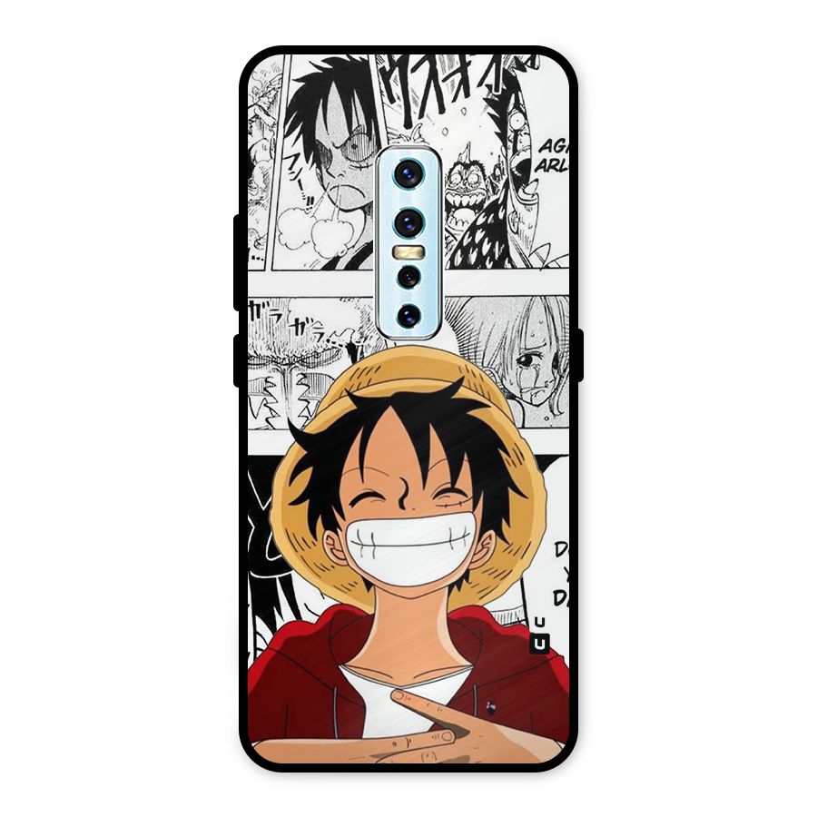 Manga Style Luffy Metal Back Case for Vivo V17 Pro
