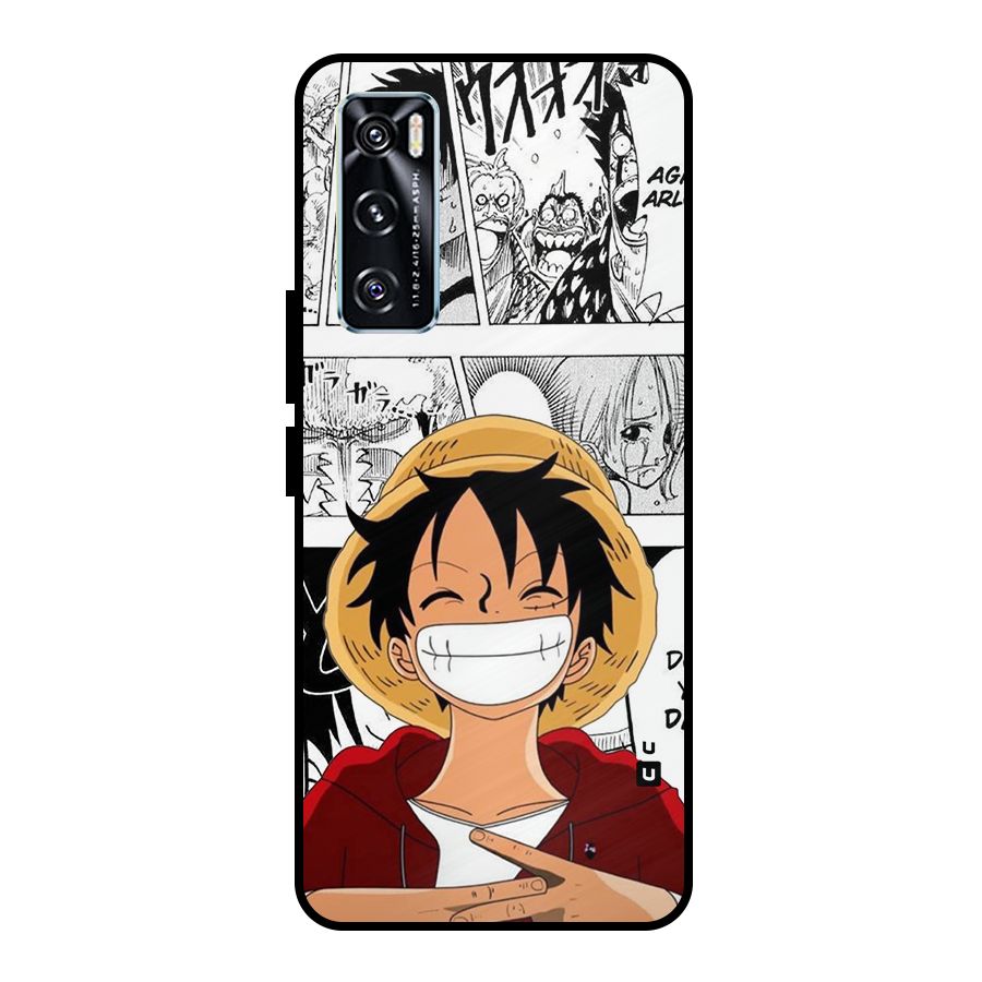 Manga Style Luffy Metal Back Case for Vivo V20 SE