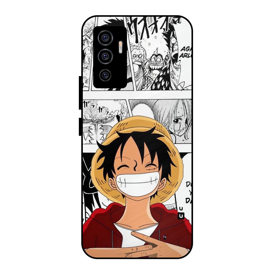 Manga Style Luffy Metal Back Case for Vivo V23e