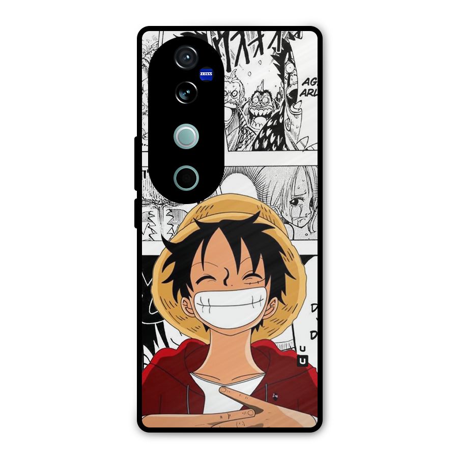 Manga Style Luffy Metal Back Case for Vivo V40