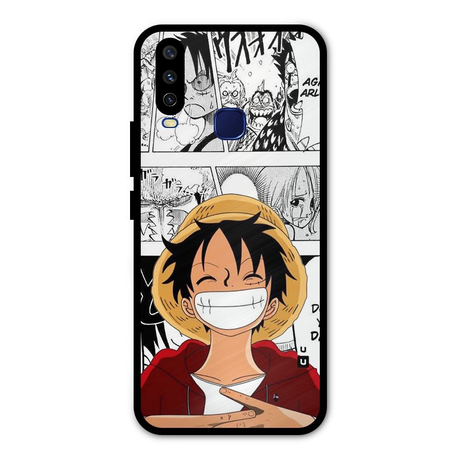 Manga Style Luffy Metal Back Case for Vivo Y12
