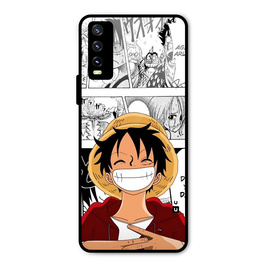 Manga Style Luffy Metal Back Case for Vivo Y20