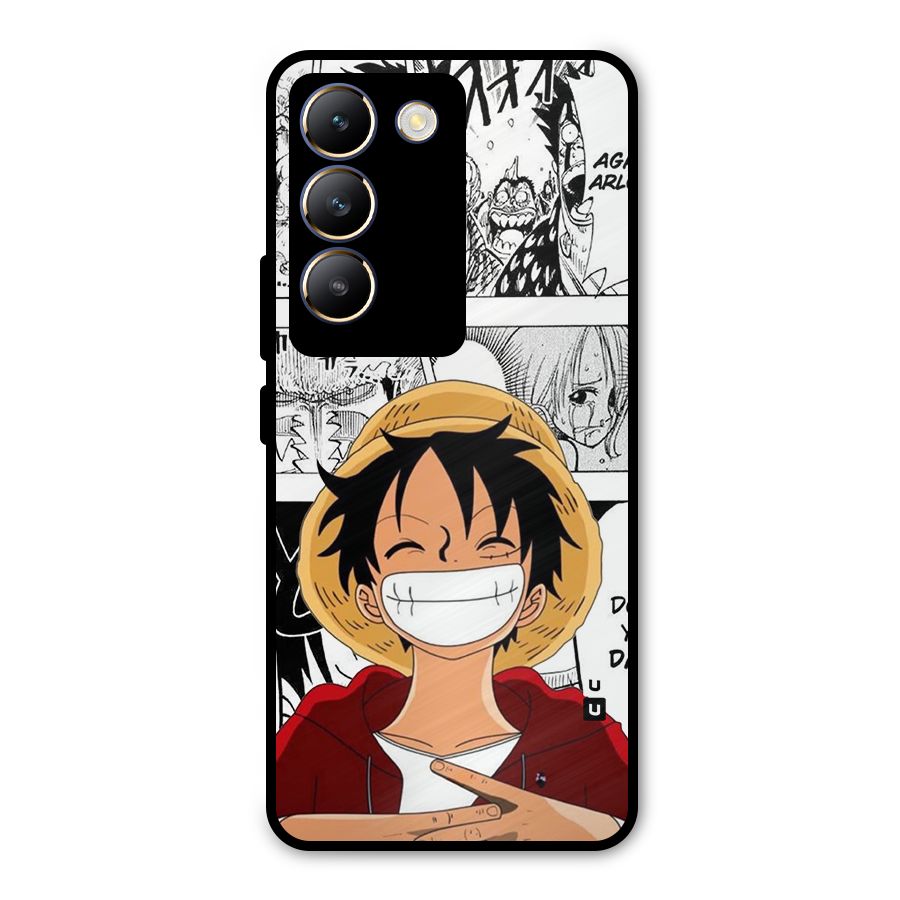 Manga Style Luffy Metal Back Case for Vivo Y200e