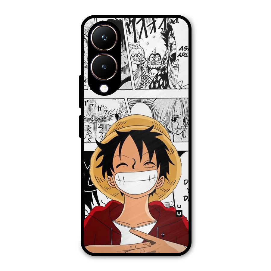Manga Style Luffy Metal Back Case for Vivo Y28