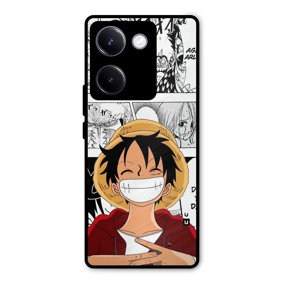 Manga Style Luffy Metal Back Case for Vivo Y300 Plus