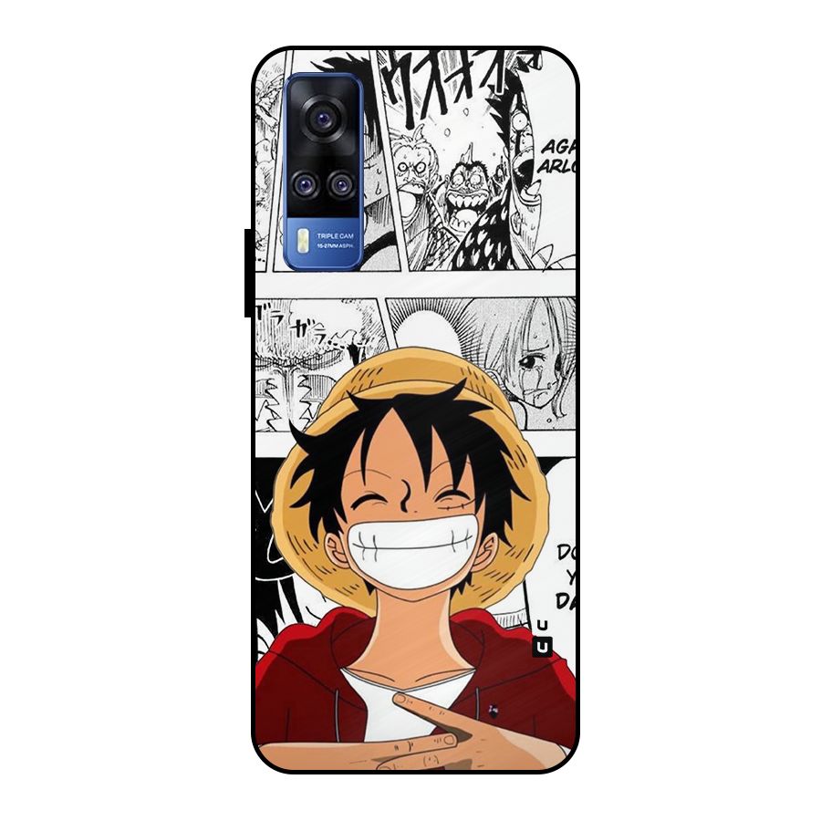 Manga Style Luffy Metal Back Case for Vivo Y51