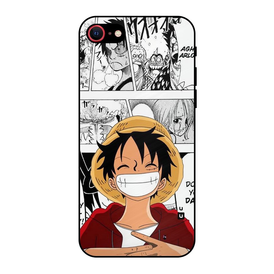 Manga Style Luffy Metal Back Case for iPhone 7