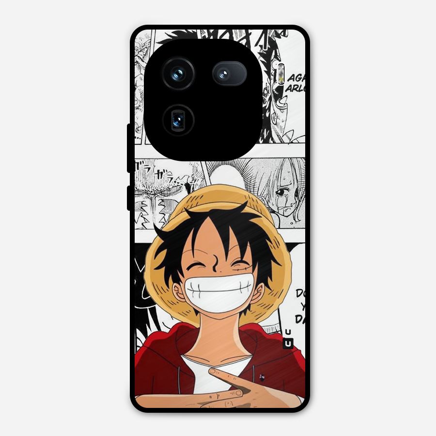 Manga Style Luffy Metal Back Case for iQOO 12