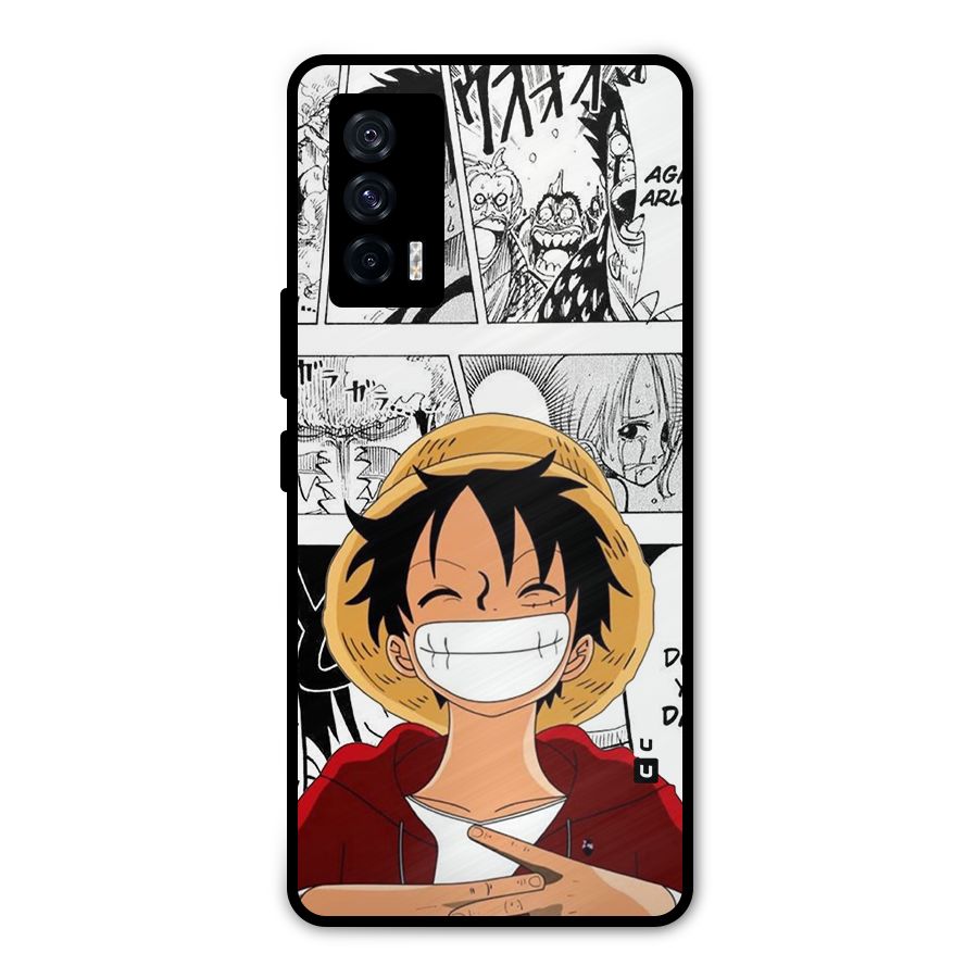 Manga Style Luffy Metal Back Case for iQOO 7 5G