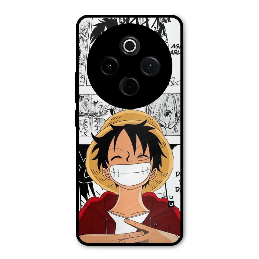 Manga Style Luffy Metal Back Case for iQOO Z10