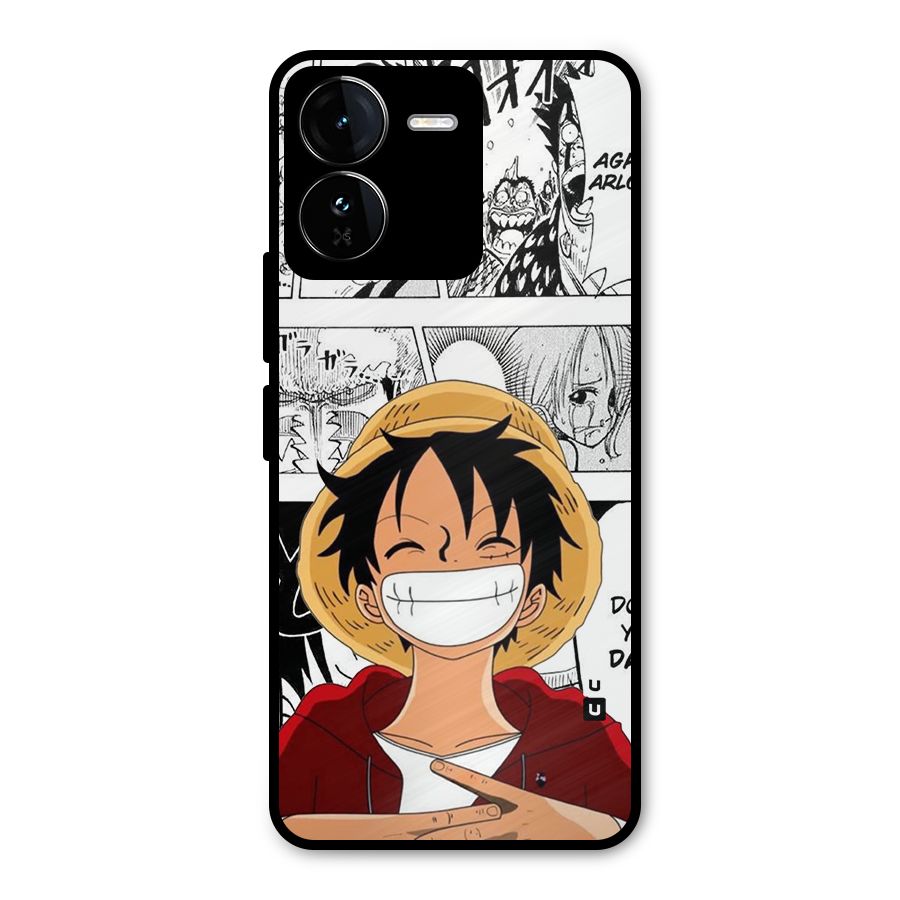 Manga Style Luffy Metal Back Case for iQOO Z9