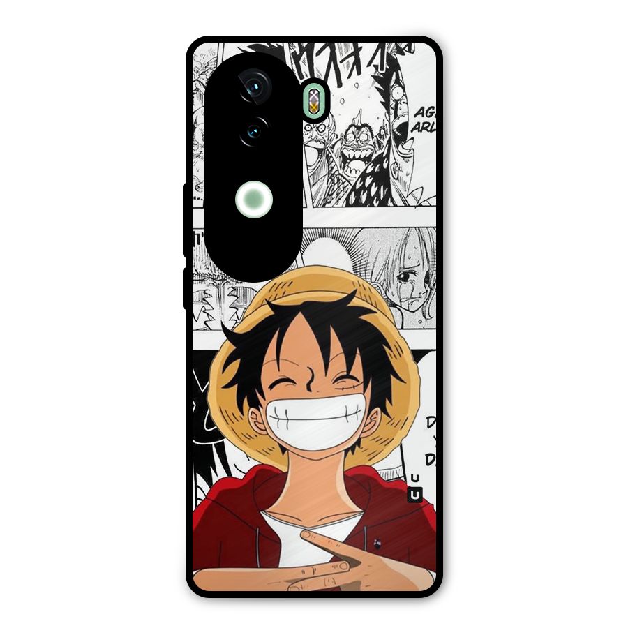 Manga Style Luffy Metal Back Case for iQOO Z9s