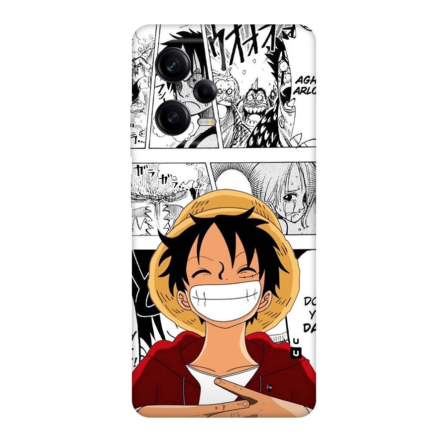 Manga Style Luffy Original Polycarbonate Back Case for Redmi Note 12 Pro