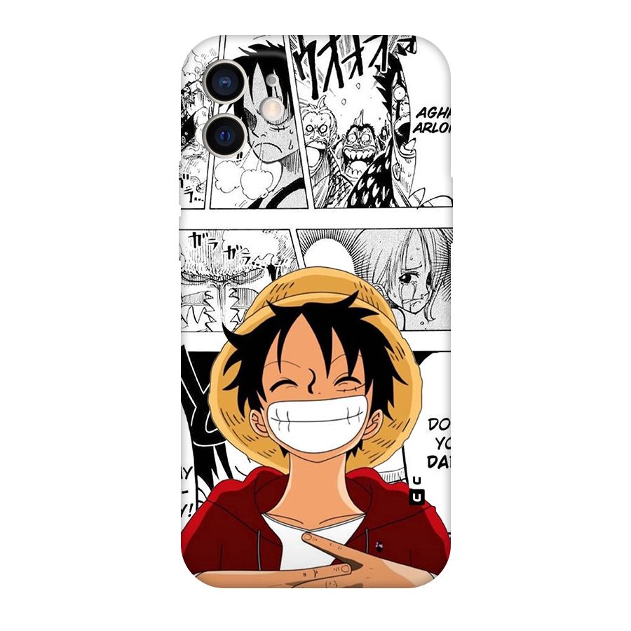 Manga Style Luffy Original Polycarbonate Back Case for iPhone 12