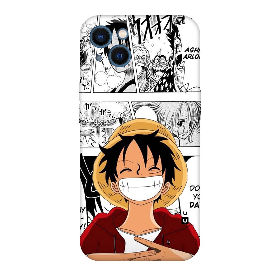 Manga Style Luffy Original Polycarbonate Back Case for iPhone 13