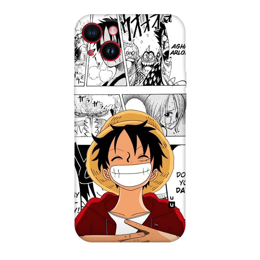 Manga Style Luffy Original Polycarbonate Back Case for iPhone 14 Plus
