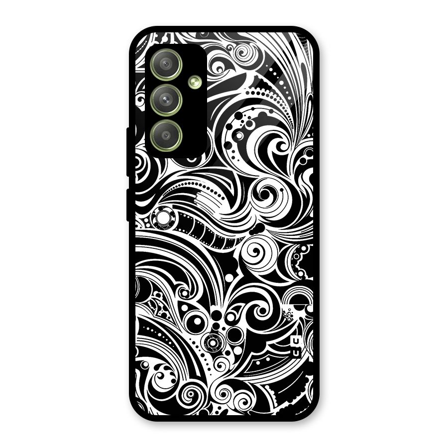 Maori Art Design Abstract Glass Back Case for Galaxy A54