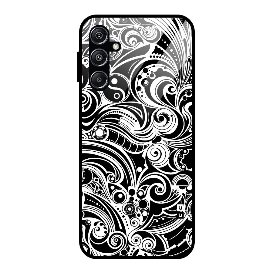 Maori Art Design Abstract Glass Back Case for Galaxy M34 5G