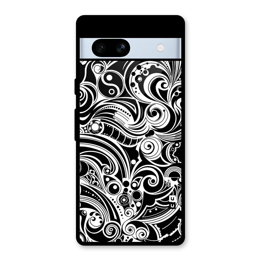 Maori Art Design Abstract Glass Back Case for Google Pixel 7a